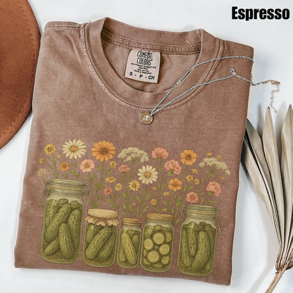 Vintage Canned Pickles Embroidered Tee - view 3