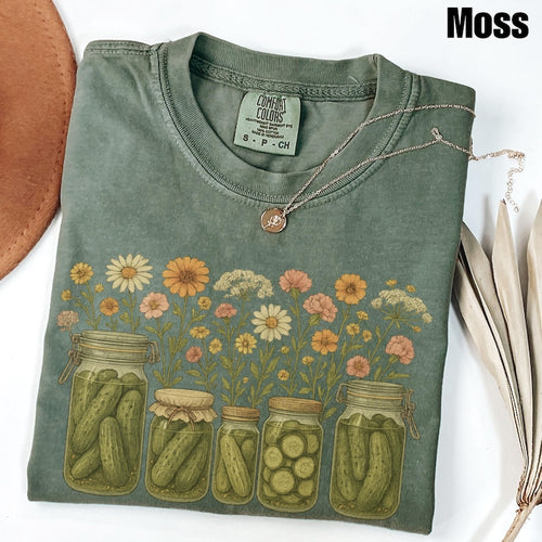 Vintage Canned Pickles Embroidered Tee