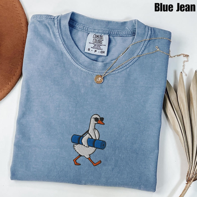 Silly Goose Yogi Cocktail Embroidered Tee - view 3