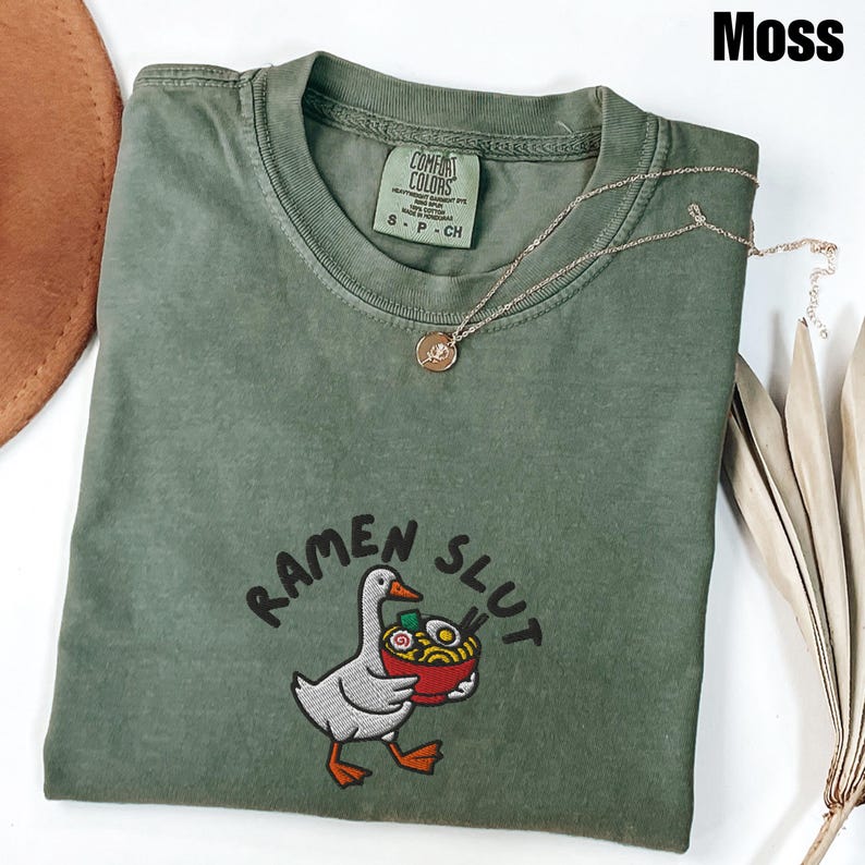 Ramen Lover Goose Embroidered Tee - view 3