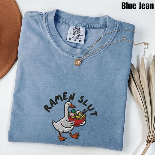 Ramen Lover Goose Embroidered Tee